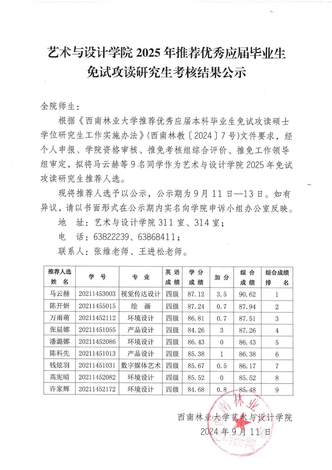 艺术与设计学院2025年推荐优秀应届毕业生免试攻读研究生考核结果公示.jpg